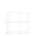 Schiebetürenschrank >Schach&matt< in weiss - 200,1x190,5x61,2cm (BxHxT)