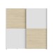 Schiebetürenschrank >Schach&matt< in Weiss / Puccini Eiche - 190,1x190,5x61,2 (BxHxT)