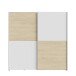 Schiebetürenschrank >Schach&matt< in Weiss / Puccini Eiche - 190,1x190,5x61,2 (BxHxT)