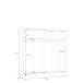 Schiebetürenschrank >Schach&matt< in Weiss / Puccini Eiche - 190,1x190,5x61,2 (BxHxT)