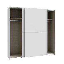 Schiebetürenschrank >Schach&matt< in Weiss - 190,1x190,5x61,2cm (BxHxT)