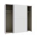 Schiebetürenschrank >Schach&matt< in Weiss - 190,1x190,5x61,2cm (BxHxT)