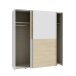 Schiebetürenschrank >Schach&matt< in Weiss  / Puccini Eiche - 170,3x190,5x61,2cm B/H/T
