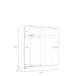Schiebetürenschrank >Schach&matt< in Weiss  / Puccini Eiche - 170,3x190,5x61,2cm B/H/T