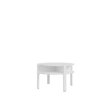 Couchtisch >TOBAGO< in Weiss rund - 74,4x45,5x74,4cm (BxHxT)