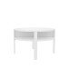 Couchtisch >TOBAGO< in Weiss rund - 74,4x45,5x74,4cm (BxHxT)