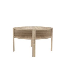 Couchtisch >TOBAGO< in Sonoma Eiche rund - 74,4x45,5x74,4cm (BxHxT)