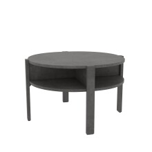 Couchtisch >TOBAGO< in Betonoptik Dunkelgrau rund - 74,4x45,5x74,4cm (BxHxT)