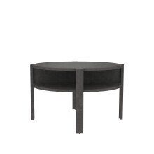 Couchtisch >TOBAGO< in Betonoptik Dunkelgrau rund - 74,4x45,5x74,4cm (BxHxT)