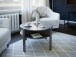 Couchtisch >TOBAGO< in Betonoptik Dunkelgrau rund - 74,4x45,5x74,4cm (BxHxT)