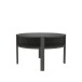 Couchtisch >TOBAGO< in Betonoptik Dunkelgrau rund - 74,4x45,5x74,4cm (BxHxT)
