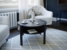 Couchtisch >TOBAGO< in Schwarz rund -...