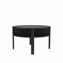 Couchtisch >TOBAGO< in Schwarz rund - 74,4x45,5x74,4cm (BxHxT)