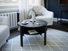 Couchtisch >TOBAGO< in Schwarz rund -...