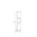 Seitenschrank >Veris < in Artisan Eiche/Salbei  - 40,2x186,8x34,8cm (BxHxT)