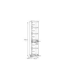 Seitenschrank >Veris < in Artisan Eiche/ Secret Grey  - 40,2x186,8x34,8 (BxHxT)