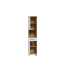 Seitenschrank >Veris < in Artisan Eiche/ Secret Grey  - 40,2x186,8x34,8 (BxHxT)