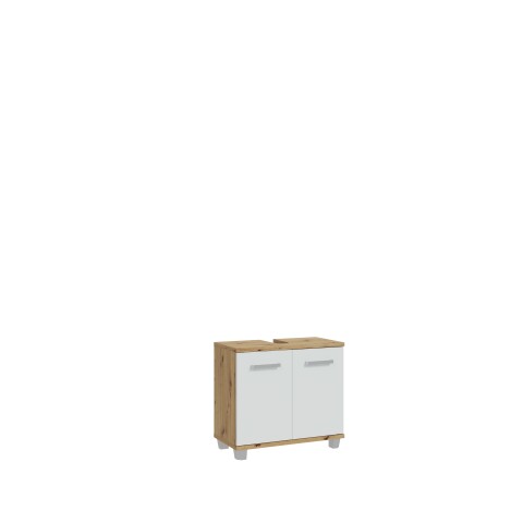 Waschbeckenunterschrank >Veris < in Artisan Eiche/ Secret Grey - 68,6x62x34,8cm (BxHxT)