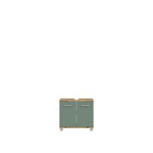 Waschbeckenunterschrank >Veris < in Artisan Eiche/Salbei  - 68,6x62x34,8cm (BxHxT)
