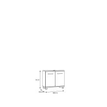 Waschbeckenunterschrank >Veris < in Artisan Eiche/Salbei  - 68,6x62x34,8cm (BxHxT)
