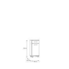 Badkommode >Veris < in grau,braun - 40,2x90,8x34,8cm (BxHxT)