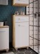 Badkommode >Veris < in grau,braun - 40,2x90,8x34,8cm (BxHxT)