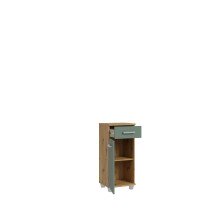Badkommode >Veris < in Artisan Eiche/Salbei - 40,2x90,8x34,8cm (BxHxT)