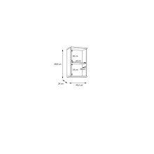 Hängeschrank >Veris < in Artisan Eiche/ Salbei  - 40,2x68,8x29cm (BxHxT)