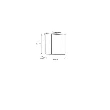 Badezimmerspiegelschrank >Veris < in Artisan Eiche/ Salbei - 68,6x68,1x20cm B/H/T