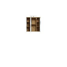 Badezimmerspiegelschrank >Veris < in Artisan Eiche/ Salbei - 68,6x68,1x20cm B/H/T