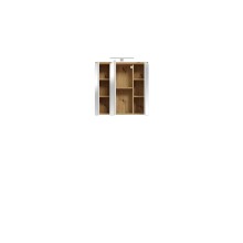 Badezimmerspiegelschrank >Veris < in Artisan Eiche / Spiegel - 68,6x68,1x20cm B/H/T