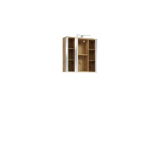 Badezimmerspiegelschrank >Veris < in Artisan Eiche / Spiegel - 68,6x68,1x20cm B/H/T