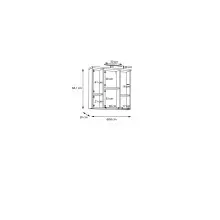 Badezimmerspiegelschrank >Veris < in Artisan Eiche / Spiegel - 68,6x68,1x20cm B/H/T