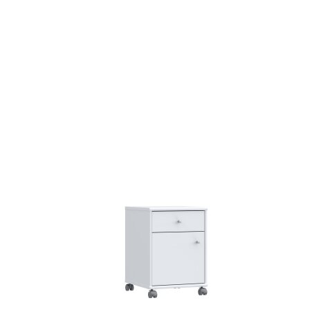 Rollcontainer >TEMPRA2< in Weiss  - 38,6x54,2x42cm (BxHxT)