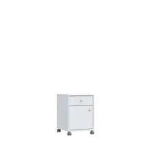 Rollcontainer >TEMPRA2< in Weiss  - 38,6x54,2x42cm...