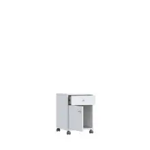 Rollcontainer >TEMPRA2< in Weiss  - 38,6x54,2x42cm...