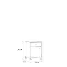 Rollcontainer >TEMPRA2< in Weiss  - 38,6x54,2x42cm (BxHxT)