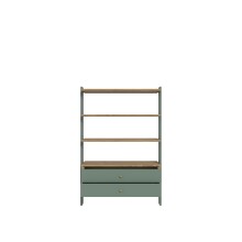 Regal >Whenua < in Mauvella Eiche/ Salbei - 104,2x153,6x41,5cm (BxHxT)