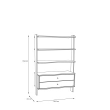 Regal >Whenua < in Mauvella Eiche/ Salbei - 104,2x153,6x41,5cm (BxHxT)