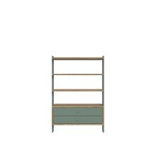 Regal >Whenua < in Mauvella Eiche/ Salbei - 104,2x153,6x41,5cm (BxHxT)