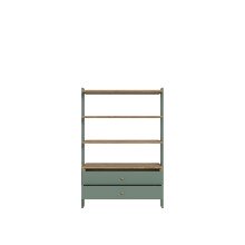 Regal >Whenua < in Mauvella Eiche/ Salbei - 104,2x153,6x41,5cm (BxHxT)