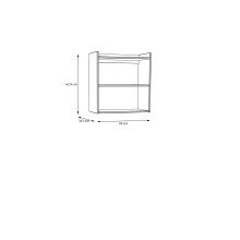 Wandregal >WHENUA< in Salbei - 64x67,9x33,3cm (BxHxT)