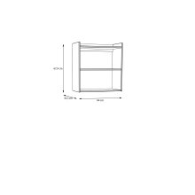 Wandregal >WHENUA< in Salbei - 64x67,9x33,3cm (BxHxT)