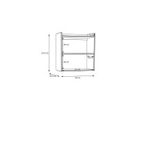 Wandregal >WHENUA< in Salbei - 64x67,9x33,3cm (BxHxT)