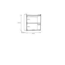 Wandregal >WHENUA< in Salbei - 64x67,9x33,3cm (BxHxT)