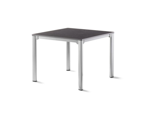 Gartentisch >Loft Vivodur< in Schiefer anthrazit, Graphit - 95x74x95 (BxHxT)