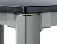 Gartentisch >Loft Vivodur< in Schiefer anthrazit, Graphit - 95x74x95 (BxHxT)