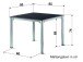 Gartentisch >Loft Vivodur< in Schiefer anthrazit, Graphit - 95x74x95 (BxHxT)