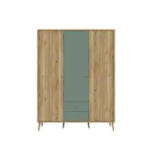 Drehtürenschrank >WHENUA< in Mauvella Eiche/...