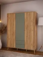 Drehtürenschrank >WHENUA< in Mauvella Eiche/...
